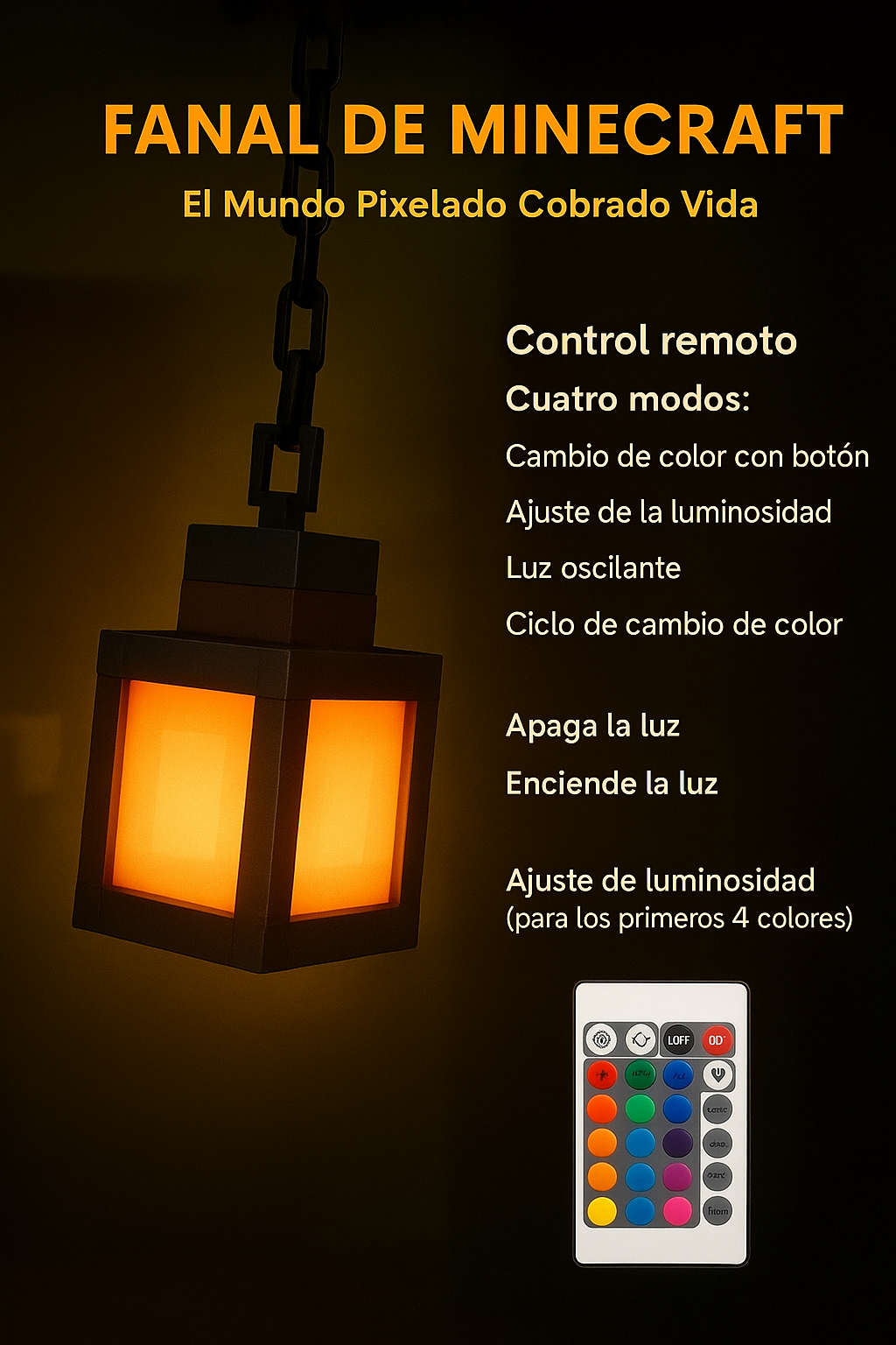 Lampara de Minecraft